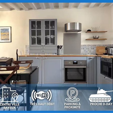 Les Remparts Apt Spacieux 1 Er Etage Renove Joliment Decore Bien Equipe Plein Centre Bayeux Proche Plages Du Debarquement Parking Gratuit A Proximite Eksteriør billede